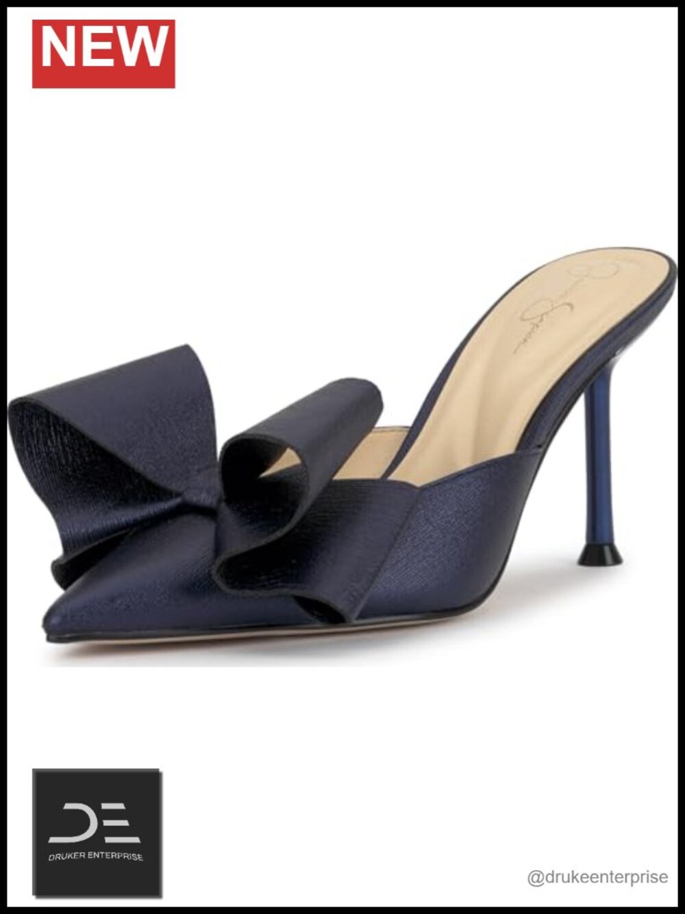Faux Leather Stiletto Heeled Sandals Pointed Toe 3.3"
